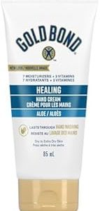 Gold Bond Healing Hand Cream, 85ml Tube, 100% Non-Greasy Cream Formulated With 7 Intensive Moisturizers and 3 Skin-Nurturing Vitamins to Hydrate and Repair Dry Hands