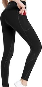 ALONG FIT High Waisted Tummy Control Leggings for Women Yoga Pants with Pockets Workout Squat Proof Tights