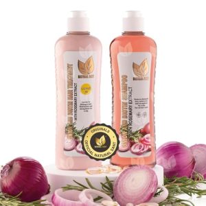 Onion Biotin and Rosemary Shampoo & Treatment Set for Stronger, Thicker and Longer Hair