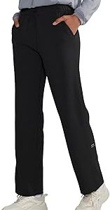 ALONG FIT Women Stretch Soft Straight Leg Sweatpants Adjustable Shockcord Pants with Pockets Casual Lounge Workout