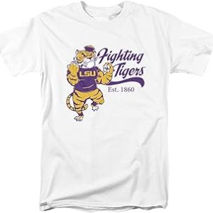 Louisiana State University LSU Official Mike The Fighting Tiger Unisex Adult T Shirt
