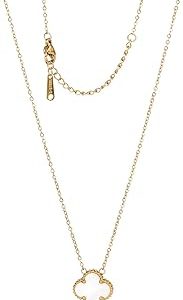 Lavrebu Lucky Clover Necklace For Women Girls, 18K Gold Plated Cute Fashion Simple Girls Titanium Steel Hypoallergenic Pendant, Titanium Steel, No Gemstone