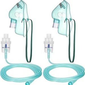 Two Packs Nebulizer With Aerosol Mask, Compressor Nebulizer Replacement Parts with Aerosol Mask, Nebulizer Accessory Kits for Nebulizer Machines