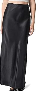 The Drop Womens Alya Silky Slip Maxi SkirtSkirt