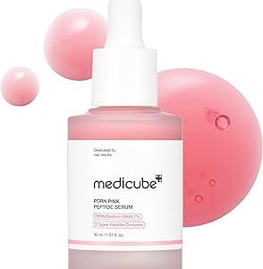 medicube PDRN Pink Peptide Serum, Pink glow serum, Peptide, Niacinamide, Hydrating & Moisturizing & Firming, Uneven Skin Tone, Korean Skincare | 1.01 fl.oz. (1.01 fl.oz., Rose PDRN (Vegan))