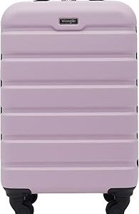 Wrangler Hardside Carry-on Spinner Luggage, Lilac, Carry-On 20-Inch, Hardside Carry-on Spinner Luggage