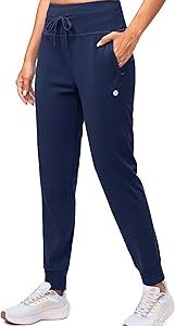 G Gradual Women's Fleece Lined Joggers High Waisted Water Resistant Thermal Winter Sweatpants Running Hiking Pockets
