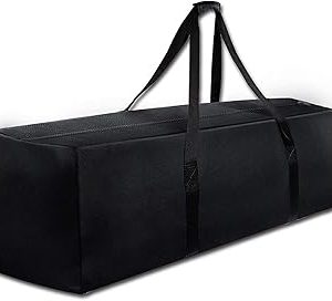 COOLBEBE 47" Sports Duffle Bag - 197L Extra Large Travel Duffel Luggage Bag with Upgrade Zipper, Sturdy & Water Resistant, 47inch Black Duffle