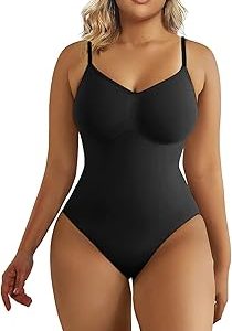 SHAPERX Bodysuit for Women Tummy Control Shapewear Seamless Sculpting Thong Body Shaper Tank Top