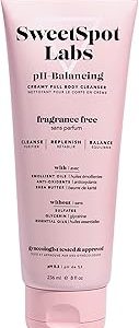 SweetSpot Labs pH Balanced Feminine Wash, Safe for Sensitive & Intimate Skin, Great for Entire Body | Clean, 99% Natural, with Emollient Oils, Aloe and Shea | Gynecologist Approved | Unscented, 8oz