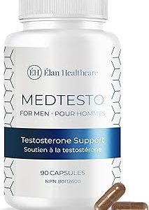 Medtesto Natural Supplements for Men | Maca, Tongkat Ali, Horny Goat Weed, Tribulus, Ginseng, Ginkgo Biloba | Boosts Energy, Supports Male Vitality & Performance | 90 Capsules- MADE IN CANADA