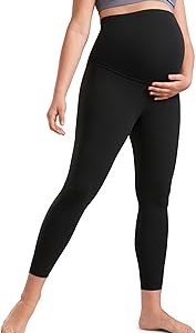 CRZ YOGA Womens Butterluxe Maternity Leggings Over The Belly 25" - Buttery Soft Workout Activewear Yoga Pregnancy Pants