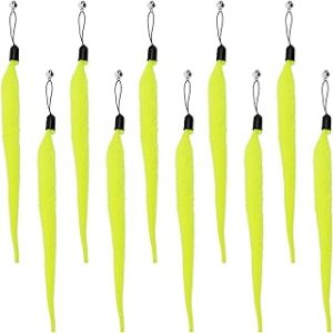 10pcs Smart Cat Toy Replacement Tails, Interactive Cat Worm Toy Refills Wand Clip Attachments, Fun Automatic Moving Cats Ball Toys Accessories Compatible with Speedy Tail 2.0