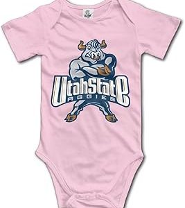 OOKOO Baby's Utah State University Aggies Bodysuits Pink 6 M