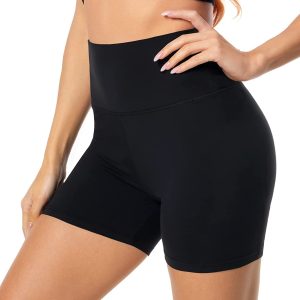 iaoja High Waisted Biker Shorts for Women-5"/8" Tummy Control Fitness Athletic Workout Running Yoga Gym Shorts