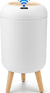 Pukomc Smart Sensor Wastebasket - Convenient, Hygienic, and Easy to Use - Waterproof Plastic Trash Can for Kitchen, Bathroom, Bedroom, Living Room, Office, and Outdoor