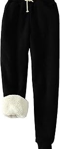 FACDIBY Women's Sweatpants Sherpa Lined Winter Warm Athletic Jogger Fleece Pants