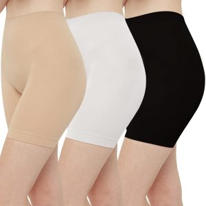 INNERSY Women's Slip Shorts High Waisted for Under Dresses Anti Chafing Shorts 3-Pack