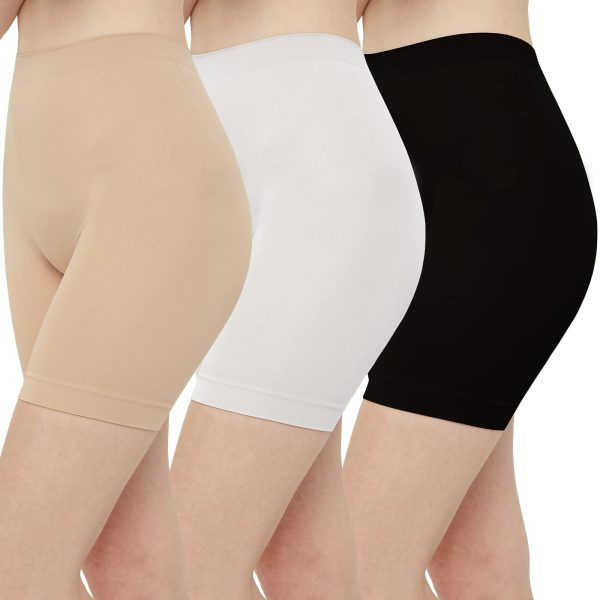 INNERSY Women's Slip Shorts High Waisted for Under Dresses Anti Chafing Shorts 3-Pack