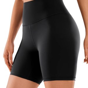 CRZ YOGA Women's Naked Feeling Biker Shorts - 3'' / 4'' / 6'' / 8'' High Waisted Yoga Workout Running Spandex Shorts