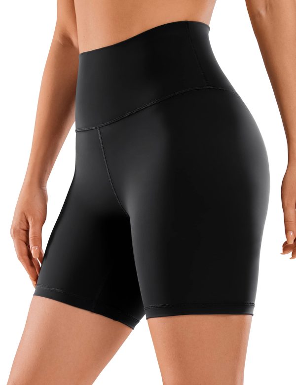 CRZ YOGA Women's Naked Feeling Biker Shorts - 3'' / 4'' / 6'' / 8'' High Waisted Yoga Workout Running Spandex Shorts