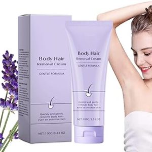 Body Hair Removal Cream with Spatula Applicator, Hair Removal Cream for All Skin Types (1PC)