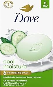 Dove Skin Care Beauty Bar For Softer Skin Cucumber and Green Tea More Moisturizing Than Bar Soap 106 g 6 count