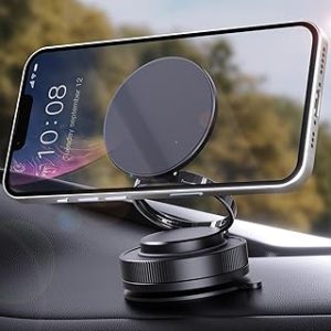 for Magsafe Car Mount, 2025 Upgraded Magnetic Phone Holder for Car, Hands Free Suction Cup Cell Phone Holder Car Accessories fit iPhone 16 Pro Max 15 14 13 12