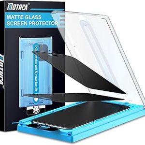 Mothca 2 Pack Matte Privacy Screen Protector for iPhone 16 Pro, Anti Spy Anti Glare Full Coverage Tempered Glass Film Anti-Fingerprint, 6.3 inch