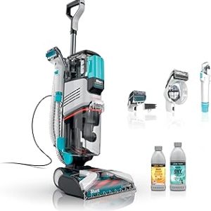 Shark EX201 CarpetXpert Upright Carpet, Area Rug & Upholstery Cleaner with StainStriker, Built-in Spot & Stain Cleaner, Perfect for Pets, Deep Cleaning & Tough Stain Removal, Carpet Shampooer, Teal