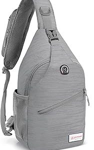 ZOMAKE Sling Bag for Men Women, Crossbody Sling Backpack, Water Resistant Shoulder Bag Anti Thief Daypack for Hiking