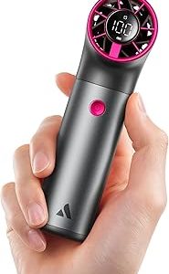 Aecooly Portable Handheld Fan, Powerful Turbo Mini Fan, 19000 RPM High Speed Aero Ultra, 15H Max Cooling Time, 7 Speeds Aluminum Case, Pocket Rechargeable Small Travel GIfts for Women-Grey&Purple