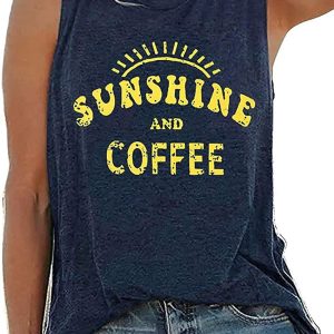 CHICALLURE Womens Tank Tops Summer Sleeveless Graphic Camisole Shirt Causal Loose Fit Beach Blouse