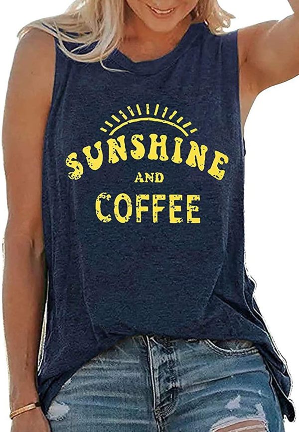 CHICALLURE Womens Tank Tops Summer Sleeveless Graphic Camisole Shirt Causal Loose Fit Beach Blouse