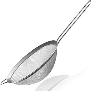 Anaeat Fine Mesh Strainers - Premium Stainless Steel Colander Sieve Sifters, with Durable Mesh and Sturdy Handle, Excellent for Sifting Dry Ingredients, Flour, Pastas, Rice, Tea (8.67"