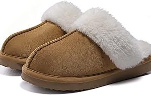 Litfun Women's Fuzzy Memory Foam Slippers Fluffy Winter House Shoes Indoor and Outdoor