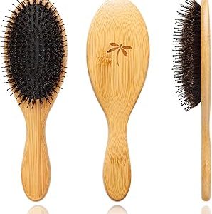 Belula Boar Bristle Hair Brush - Hair Brushes for Women & Mens Hair Brush, Detangler Brush, Hairbrush, Detangling Brush for Long, Curly or Any Type of Hair.