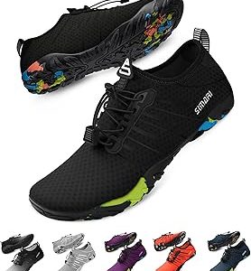 SIMARI Water Shoes for Women Men Swim Pool Beach Athletic Quick Dry Barefoot Hiking Shoes Surfing Running Kayaking