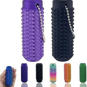 Little Ouchies Fidget, Pocket Mini Fidget Toy for Adults, Pain Stim Fidget,3D Printed Venting Key Pendant, 2pcs Spiky Grippie Stim Keychain for Anxiety Relief Positive, Novelty Gifts for Friends