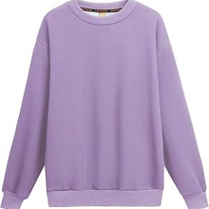 Mr.Color Mens Crewneck Sweatshirt Cotton Casual Basic Pullover Shirts Solid Long Sleeve Sweaters for Men