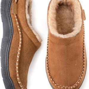 Zigzagger Men's Moccasin Slippers Memory Foam House Shoes