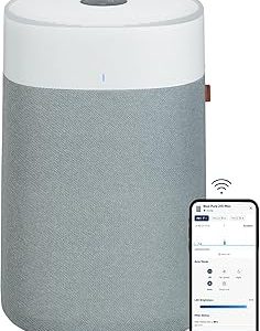 Blueair Air Purifiers for Large Rooms, Cleans 3,048 sq ft in One Hour, HEPASilent Smart Air Cleaner for Home, Pets, Allergies, Dust, Mold, Smoke - Blue Pure 211i Max