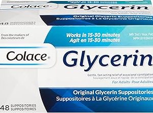 Colace Glycerin Suppositories - Adult | Gentle Fast Acting Relief of Occasional Constipation | 48 Count
