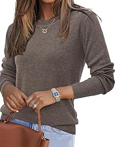 Arach&Cloz Womens Wool Blend Spring Sweaters Trendy 2025 Business Casual Outfits Dressy Tops