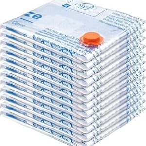 Vacuum Storage Bags 12 Jumbo, Space Saver Sealer Bags, Airtight Compression Bags for Clothes, Pillows, Comforters, Blankets, Bedding