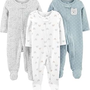 Simple Joys Carter's Baby-Boys 3-Pack Sleep and PlayFootie