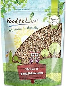 Dry Roasted Sunflower Seed Kernels, 4 Pounds – Unsalted, Oven Roasted, No Oil Added, Hulled, No Shell, Vegan, Kosher, Keto, Bulk. Natural Flavor. Rich in Protein and Healthy Fats. Tasty Snack