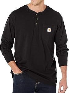Carhartt Mens Workwear Pocket Long-Sleeve Henley (Regular and Big & Tall Sizes)