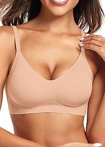 Vertvie Womens Seamless Bra No Underwire Comfort Push Up Bras Buttery Soft Wireless Bralette Full Coverage Sport Everyday Bra