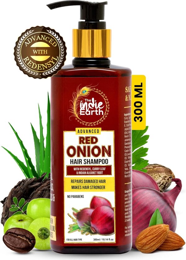 The Indie Earth Advanced Red Onion Shampoo 300ml/10 Fl.Oz